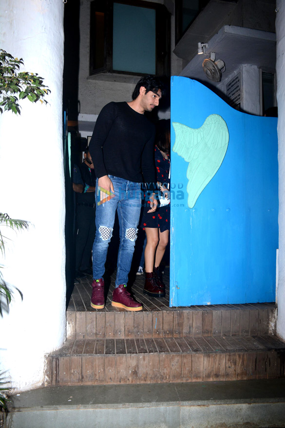 ahan shetty snapped with his girlfriend at olive 1