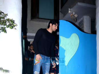 Ahan Shetty snapped with his girlfriend at Olive