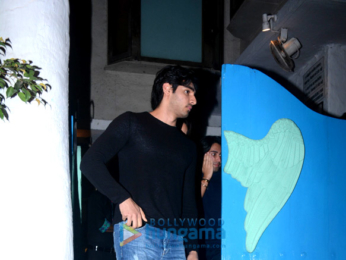 Ahan Shetty snapped with his girlfriend at Olive
