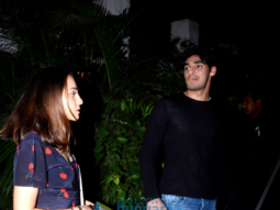 Aahan Shetty snapped with his girlfriend at Olive