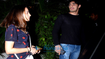 Aahan Shetty snapped with his girlfriend at Olive
