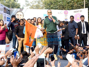 Akshay Kumar snapped promoting his film 'Pad Man' at Delhi University