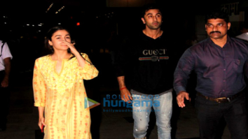 Alia Bhatt and Ranbir Kapoor snapped attending a screening of ‘Padmaavat’ in Lower Parel