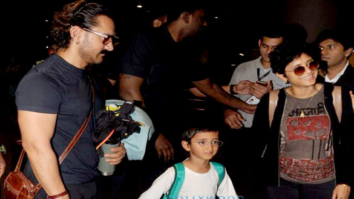 Aamir Khan and family snapped at the airport returning from Goa