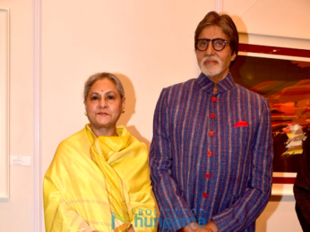 Amitabh Bachchan graces at Dilip De's art event