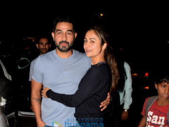 Amrita Arora snapped with her husband in Bandra
