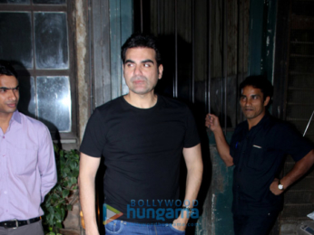 Arbaaz Khan and Sara Ali Khan spotted at Pali Village Cafe