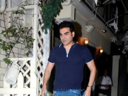 Arbaaz Khan snapped with friends at Smoke House in Bandra