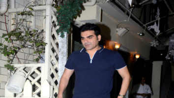Arbaaz Khan snapped with friends at Smoke House in Bandra