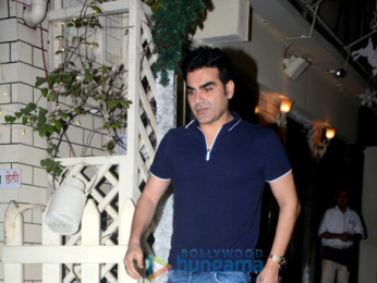 Arbaaz Khan snapped with friends at Smoke House Bandra