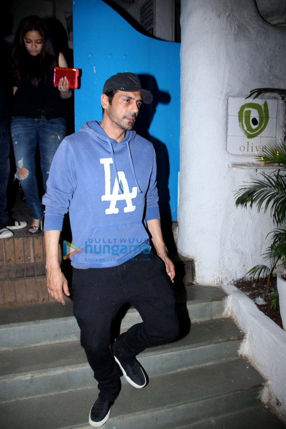 arjun rampal spotted at olive bandra 2