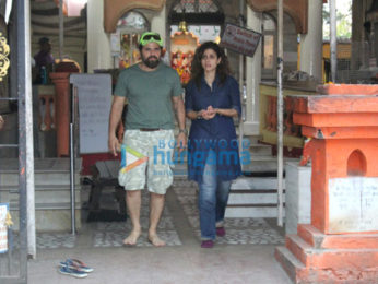 Bakhtiyaar Irani and his wife Tanaz Irani at Shiv Shankar Ganesh Mandir, Juhu