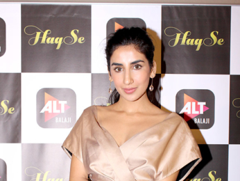 Cast of the web series Haq Se snapped during media interactions