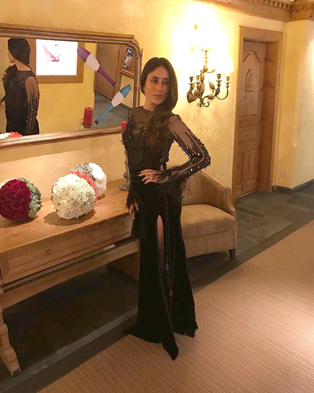Daily Style Pill Kareena Kapoor Khan has a way with a black dress, nude lips and making an entrance for NYE 2018! (2)