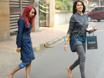 Genelia Dsouza spotted after salon session