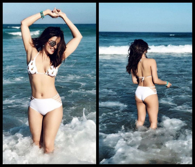 HOTNESS ALERT! Shama Sikander spotted making merry in a white bikini in Syndey (1)