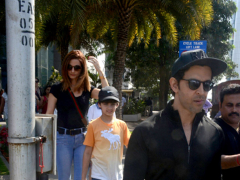 Hrithik Roshan snapped with family at BKC