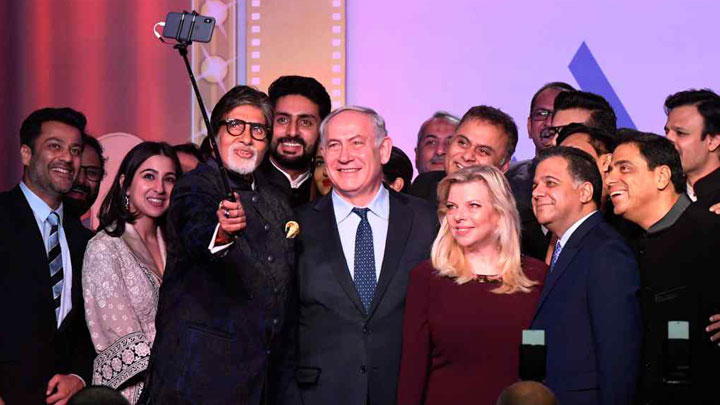 Israeli PM Benjamin Netanyahu With Amitabh Bachchan & Other Top Celebs At Shalom Bollywood Event Israeli PM Benjamin Netanyahu With Amitabh Bachchan & Other Top Celebs At Shalom Bollywood Event