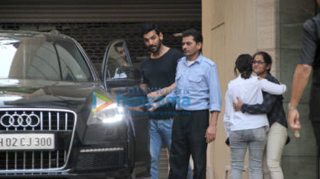 John Abraham snapped outside a friend’s place