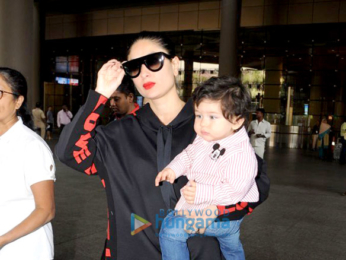 Kareena Kapoor Khan and her son Taimur Ali Khan snapped returning from London