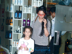 Manyata Dutt snapped with her daughter at a salon