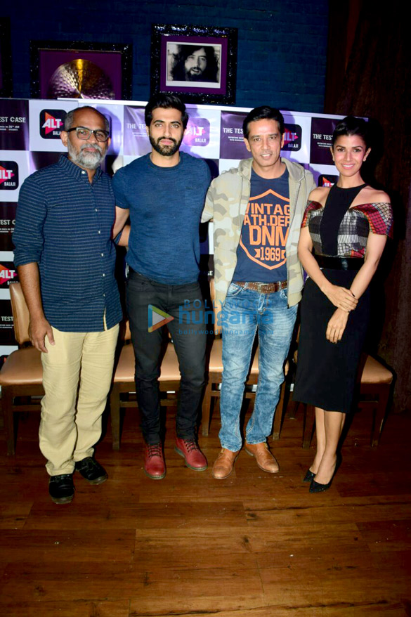 Nimrat Kaur and the cast of The Test Case snapped promoting their web series