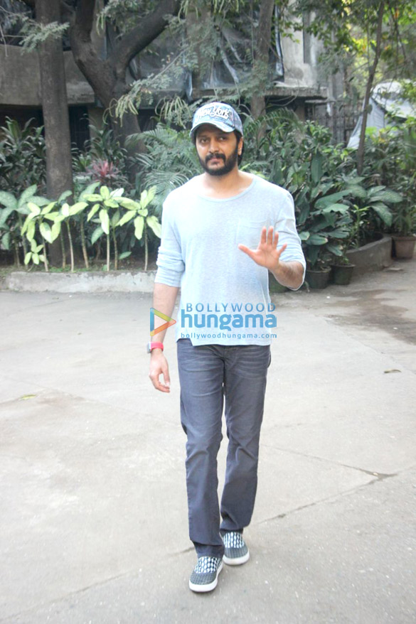 Riteish Deshmukh and Aditya Roy Kapur attend a meeting in Bandra
