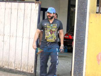 Saif Ali Khan spotted after a dubbing session in Bandra