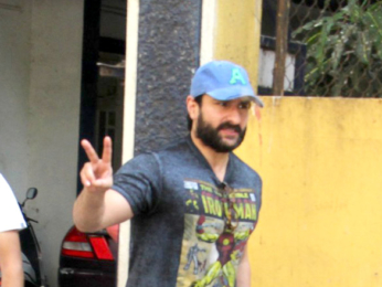 Saif Ali Khan spotted after a dubbing session in Bandra
