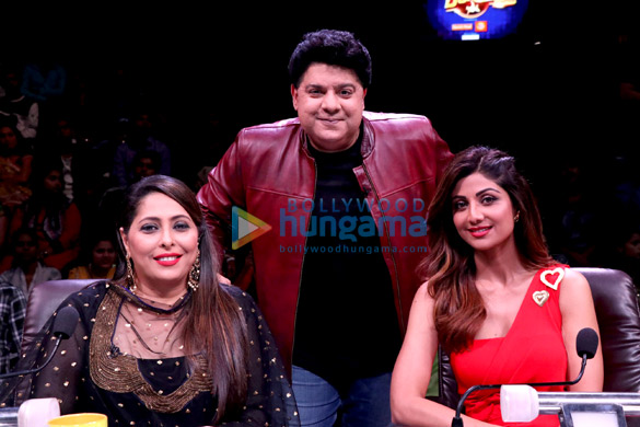 Sajid Khan snapped on sets of Super Dancer