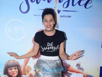 Saqib Saleem & Taapsee Pannu at the trailer launch of 'Dil Juunglee'