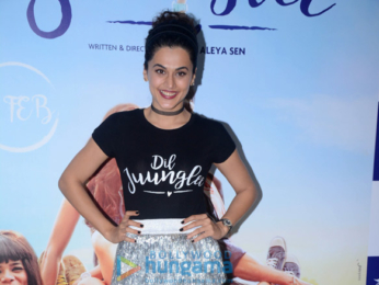 Saqib Saleem & Taapsee Pannu at the trailer launch of 'Dil Juunglee'