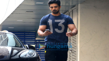 Saqib Saleem snapped outside his gym