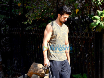 Saqib Saleem spotted in Bandra with his dog