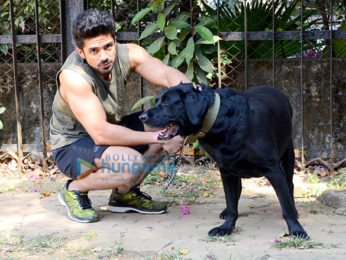 Saqib Saleem spotted in Bandra with his dog