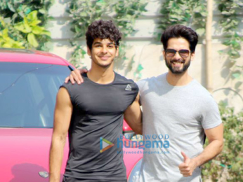 Shahid Kapoor and Ishaan Khatter snapped at the gym