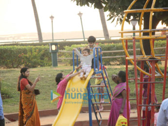 Shahid Kapoor's wife Mira Rajput snapped with their daughter Misha at Joggets park in Bandra