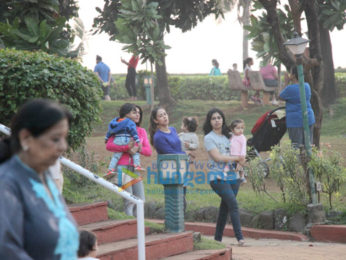 Shahid Kapoor's wife Mira Rajput snapped with their daughter Misha at Joggets park in Bandra
