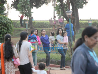 Shahid Kapoor's wife Mira Rajput snapped with their daughter Misha at Joggets park in Bandra