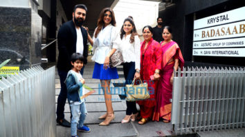 Shilpa Shetty and family spotted in Bandra for lunch