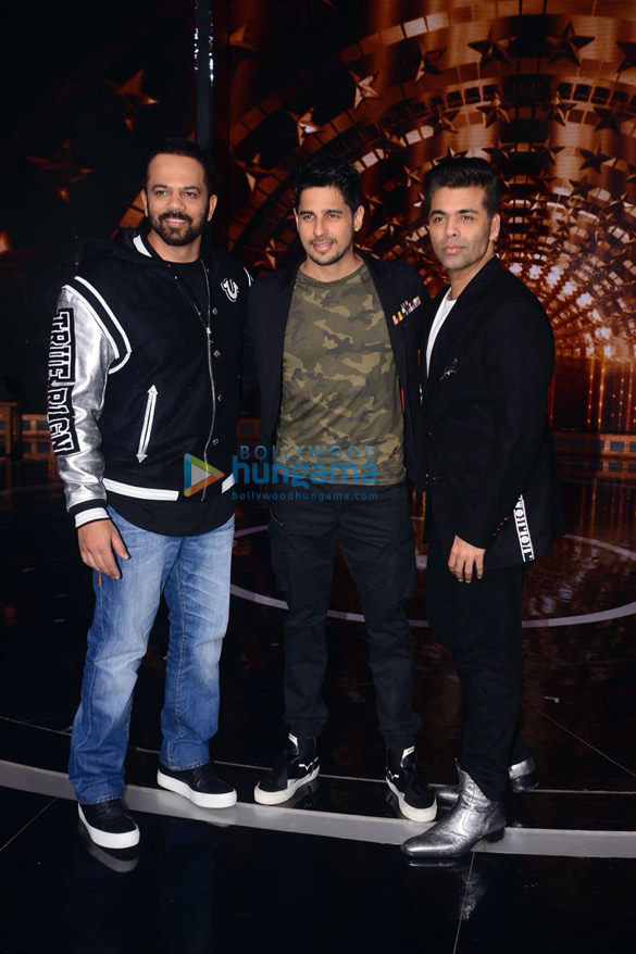 Sidharth Malhotra, Karan Johar and Rohit Shetty snapped on the sets of India’s Next Superstars