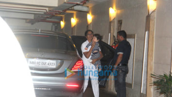 Taimur Ali Khan spotted at Karisma Kapoor’s house in Bandra