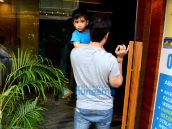Tusshar Kapoor snapped with his son Laksshya Kapoor in Mumbai