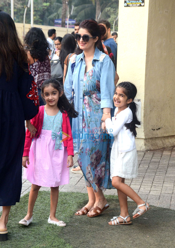Twinkle Khanna snapped with Nitara at PVR, Juhu Twinkle Khanna snapped with Nitara at PVR, Juhu