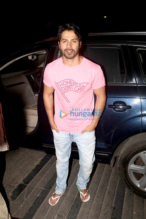 Varun Dhawan and Aayush Sharma spotted outside the gym Varun Dhawan and Aayush Sharma spotted outside the gym