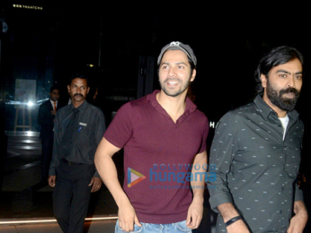 Varun Dhawan snapped with fans in Mumbai