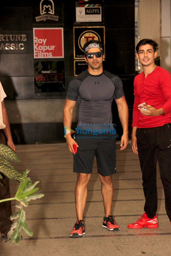 Varun Dhawan spotted at the gym
