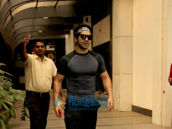 Varun Dhawan spotted at the gym