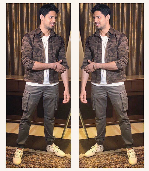 Sidharth Malhotra works the military style for Aiyaary promotions 