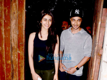 Aayush Sharma snapped with Warina Hussain